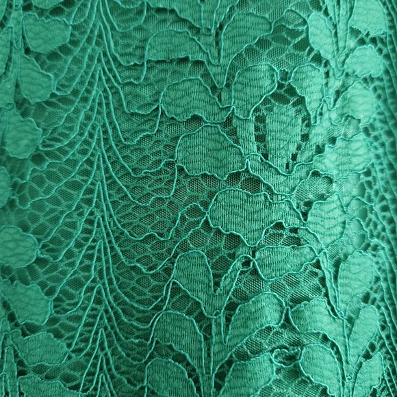 Vintage Liz Claiborne Career Green Lace Sleeveless Shirt - Picture 3 of 6